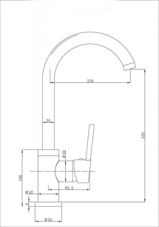 Фото EMAR гранит ЕС-3004, смеситель (8. черный/морион) - вид 2