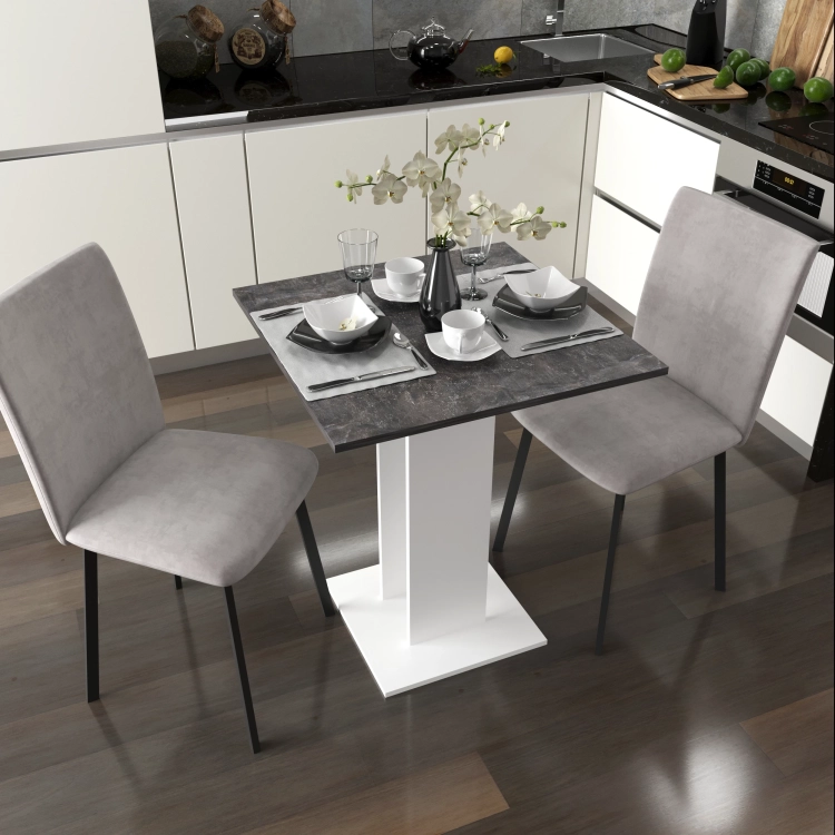 Фото СТОЛ ОБЕДЕННЫЙ СТ135.0 (650*650*770) (ЛДСП Ателье темный/ЛДСП Белый Бриллиант (0199/0156)) - вид 3