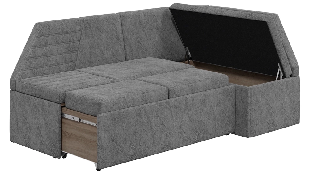 Фото ЛОНДОН (Дуб сонома трюфель/Микровелюр Wellmart Silver) - вид 4