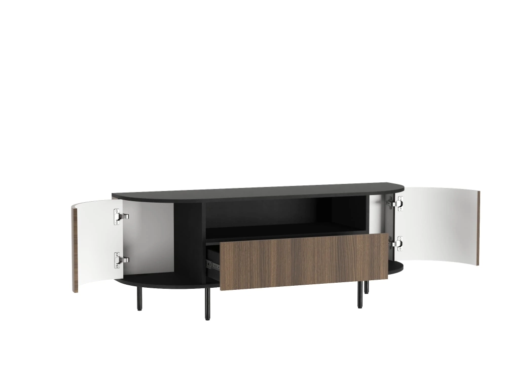 Фото ЭЛИС (мдф акация темн.+лдсп черный, корпус черный) - вид 4