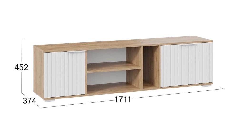 Фото ХИЛТОН (Дуб крафт золотой/Белый матовый) - вид 5