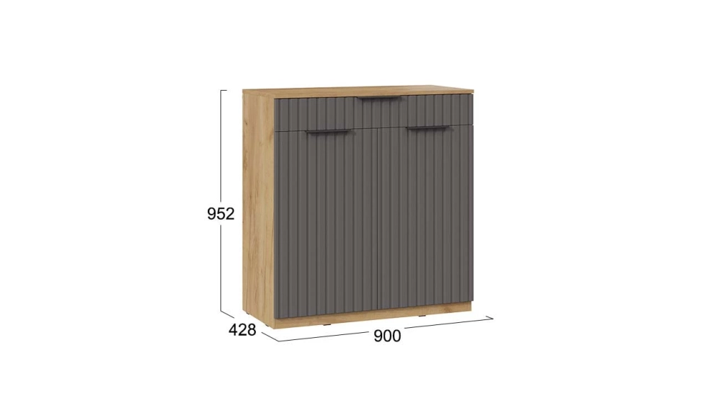 Фото ХИЛТОН (Дуб Крафт золотой/Графит матовый) - вид 6