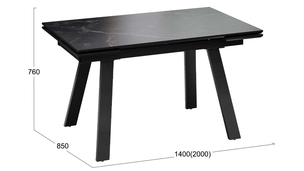 Фото ДЭКСТОН (Черный муар/Керамика матовая черный мрамор) - вид 4