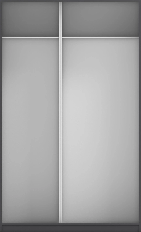 Фото КОРПУС ШКАФА 1400*600*2300 ММ С АНТРЕСОЛЬНЫМИ ПОЛКАМИ (Корпус: ГРАФИТ, Наполнение: БЕЛЫЙ шагрень) - вид 3