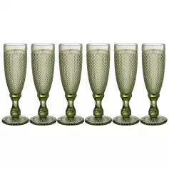 Набор бокалов для шампанского "Muza color. Гранат" 6 шт.*150 мл, зел. (кор=4наб.) (арт.781-153)