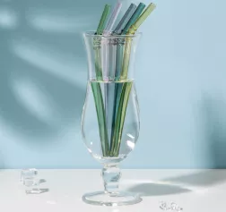 Трубочка стеклянная для коктейля 20 см, цвет МИКС 5080474