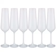 Набор бокалов для шампанского "Sandra sprayed white" 6шт.*200 мл (кор=8набор.) (арт.674-719)