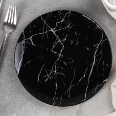 Тарелка "Марбл черный" 18х1,6 см пирожковая 4967061