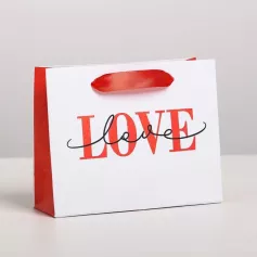 Пакет ламинированный "LOVE", S 15x12×5,5 см 4479150