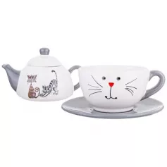 Набор чайный на 1 персону 3 пр. "Озорные коты" (кор=12набор.) (арт.188-155)