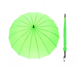 Зонт жен. трость п/авт R61 16спиц П/Э S8097 зелён неон (арт. 3090553)