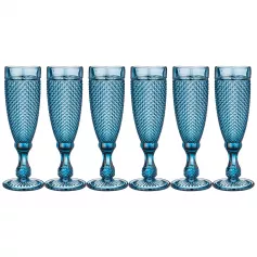 Набор бокалов для шампанского "Muza color. Гранат" 6 шт.*150 мл, син. (арт.781-151)
