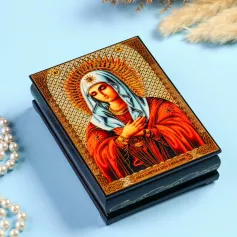 Шкатулка «Божья Матерь Умиление» 10×14 см, лаковая миниатюра 9188744