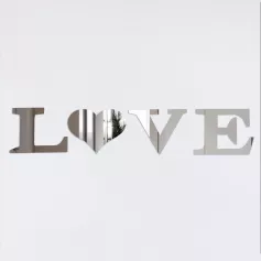 Декор настенный "LOVE", зеркальный, буква 8 х 10 см 6847526