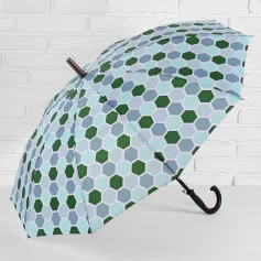 Зонт женский трость п/авт R51 10спиц П/Э зелён 3090523