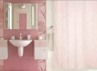 Штора для ванной комнаты ткан. 180x180 см Dagha pink