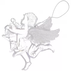 Украшение ёлочное "Ангел" белый, 8х9.7 см, пластик, SYYKLA-191985 (арт. 317312)
