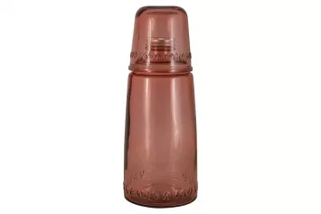 Бутылка для воды 1 л со стаканом 0.22 л "Natural Water" (розовый)