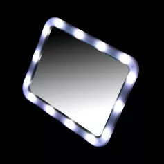 Зеркало настольное LuazON KZ-01, с подсветкой, 4хАА (не в комплекте), белое 5447225