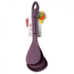 Набор кухонной утвари Bellissimo 3 пр. (половник, лопатка, ложка для гарнира), фиолет.