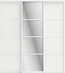 Комплект дверей РЭЙ (1 ДВ. ЗЕРК./2 ДВ. СТЕКЛО БЕЛОЕ)